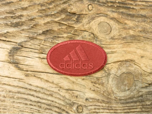 Термоаппликация Adidas бордовая 6,5х4 см арт. 15949