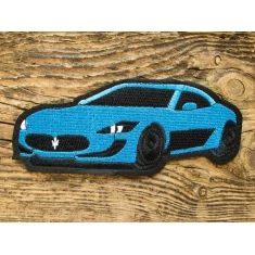Термоаплікація Maserati синя 19х8 см арт. 14600