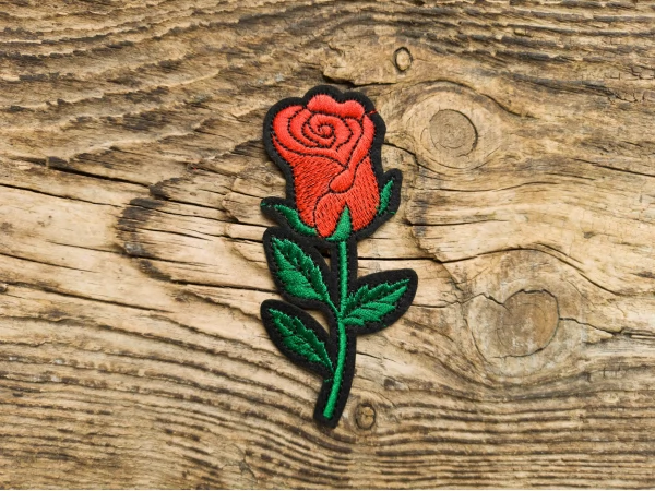 Термоаплікація Троянда 5х11 см арт. 15873
