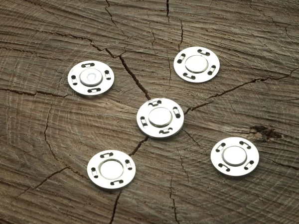 Кнопка пришивная магнитная арт. MS K-15/Nickel/20mm
